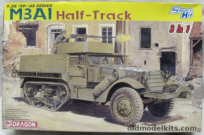 Dragon 1/35 M3A1 Half-Track Smart Kit - 1939-1945 Series, 6332 plastic model kit